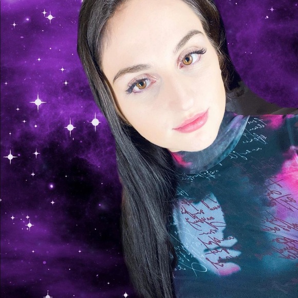 Smokey Script Printed long sleeve Mesh Mini Dress - Picture 2 of 4